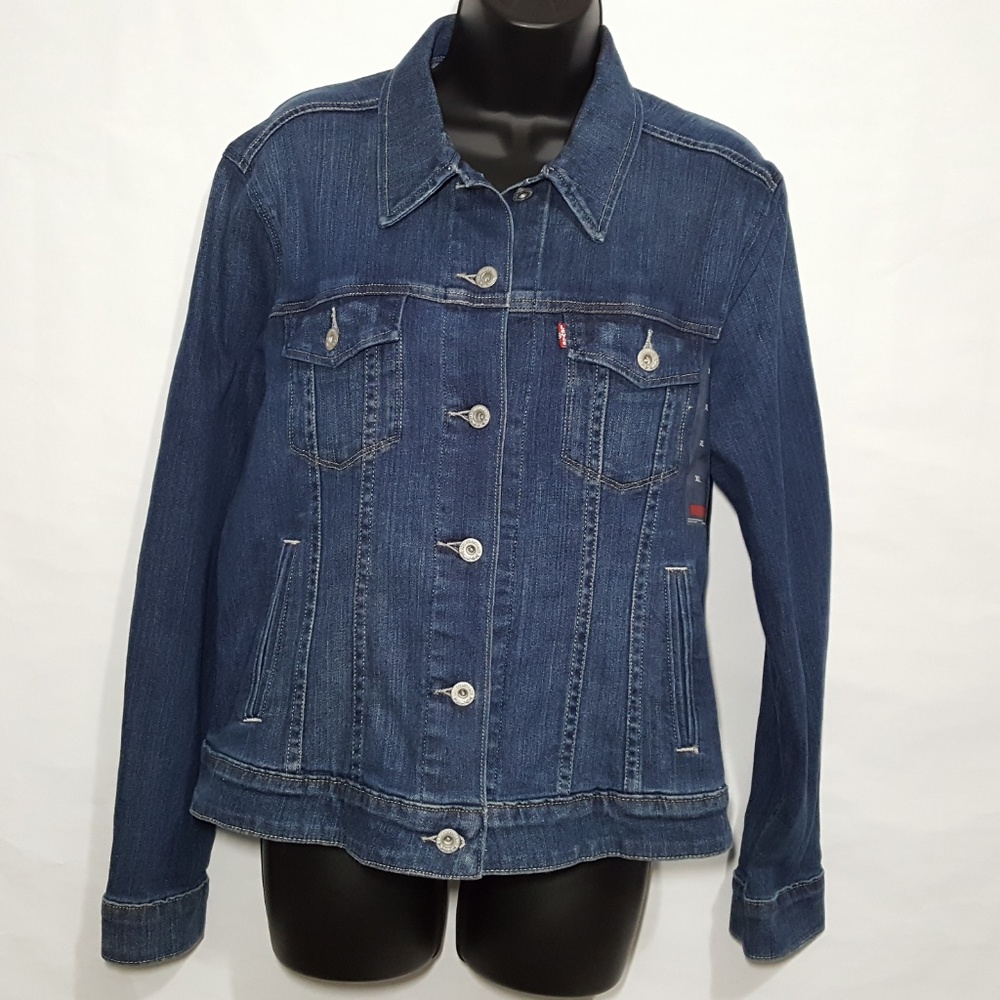 Levi's Original Trucker Jacket XL Blue Denim 40117 - Picture 2 of 7